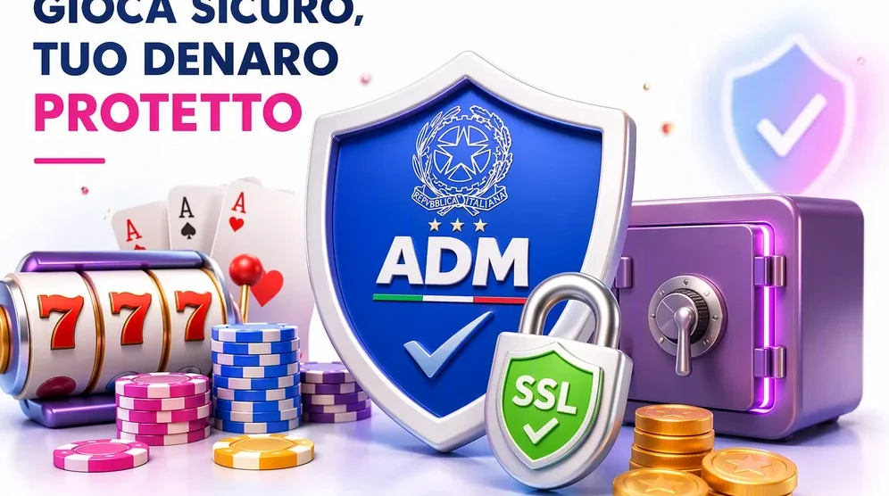 scudo con logo ADM e lucchetto SSL
